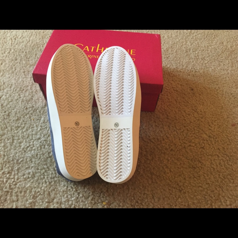 Catherine Malandrino blue suede shoes size 10 - Picture 3 of 6